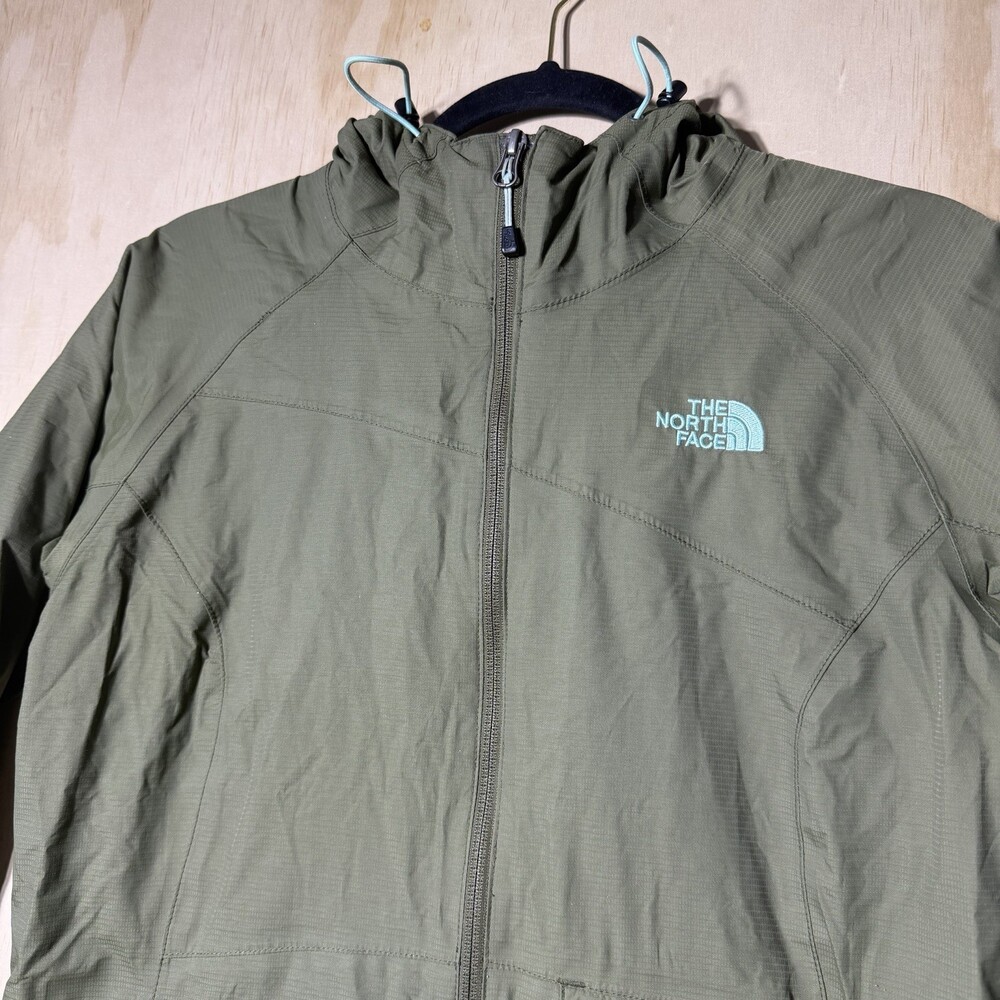 The North Face HyVent Women’s Small Hooded Jacket Olive Green Outdoor - Picture 3 of 12